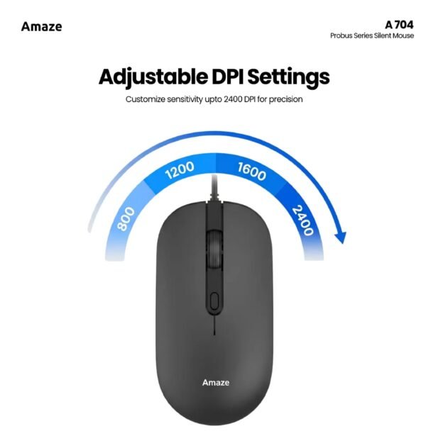 AMAZE PROBUS SILENT TOUCH WIRED MOUSE A704