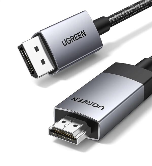UGREEN 15773 DISPLAY PORT TO HDMI 4K CABLE 1M BRAIDED