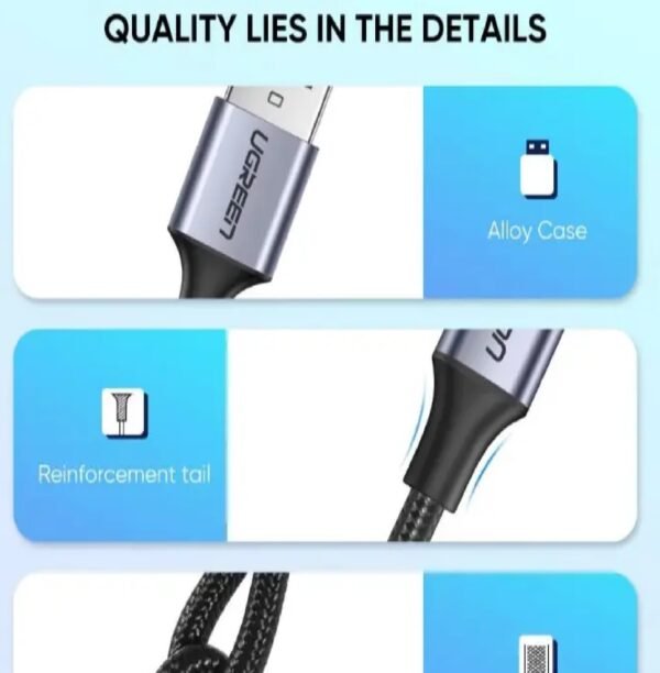UGREEN 60126 USB A 2.0 TO USB C CABLE 1M