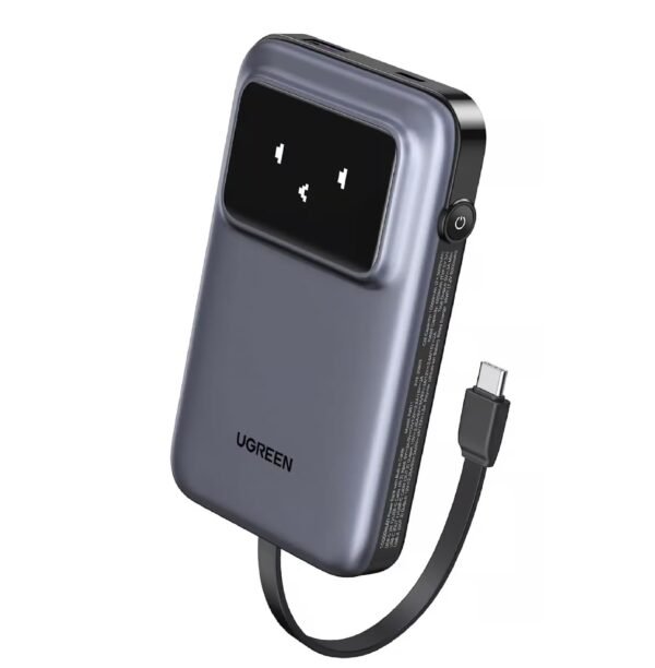 UGREEN 35603B POWERBANK WITH BUILT IN CABLE 10000MAH