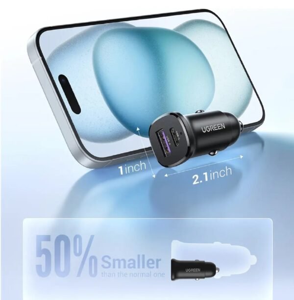 UGREEN 25845 CAR CHARGER 2 PORT 30W