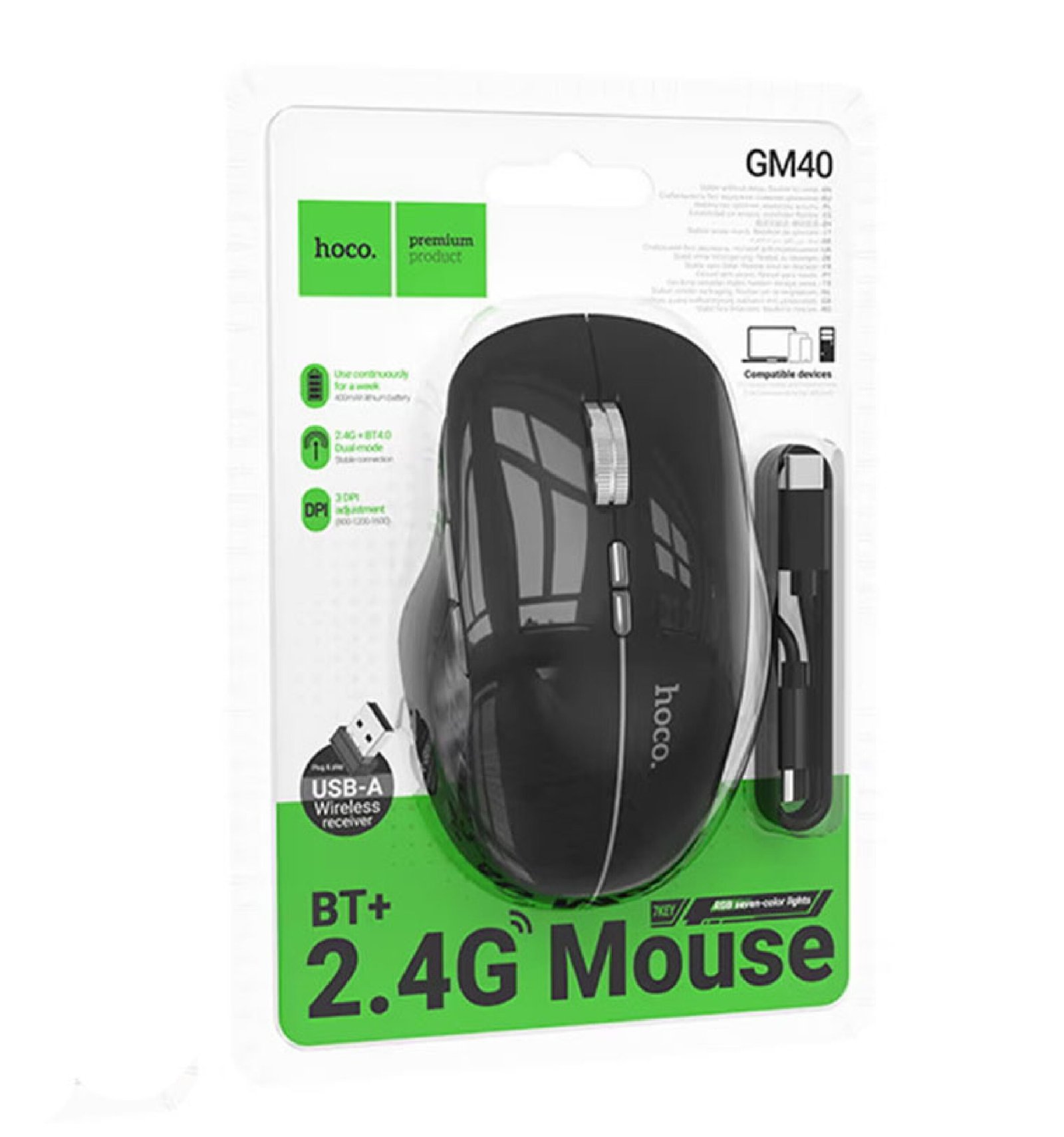 Hoco Dixon RGB  dual mode mouse GM40
