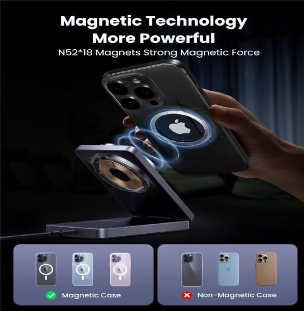 UGREEN 45056 2-IN-1 MAGNETIC WIRELESS CHARGER FOR IPHONE AND AIRPODS