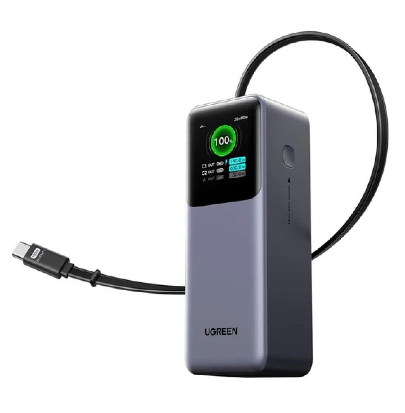 UGREEN 55987B NEXODE PRO RETRACTABLE CABLE POWERBANK 165W 20000MAH
