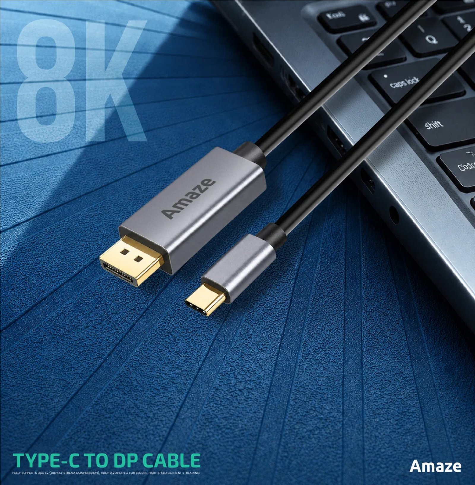 AMAZE Type C to DisplayPort Cable 2M A146