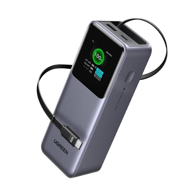 UGREEN 55987B NEXODE PRO RETRACTABLE CABLE POWERBANK 165W 20000MAH