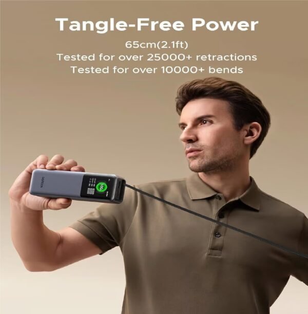 UGREEN 55987B NEXODE PRO RETRACTABLE CABLE POWERBANK 165W 20000MAH