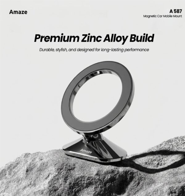 AMAZE Zinc Alloy 360° Magnetic Car Mobile Holder A587