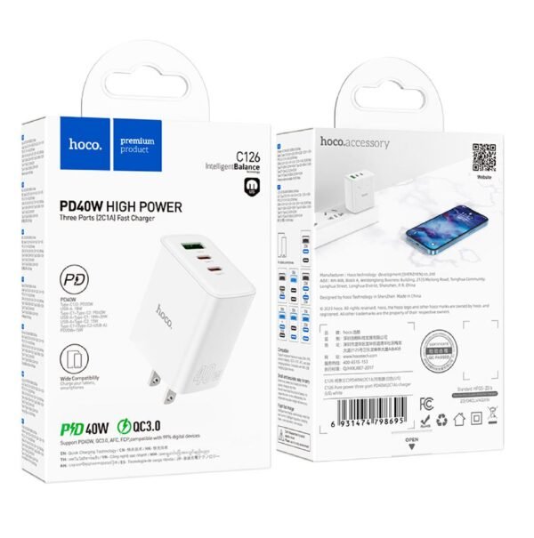 Hoco Pure Power PD40W Charger C126