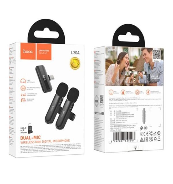 Hoco Lavalier Mic Type-C & Lightning L20A