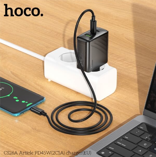 Hoco Fast Charger EU Plug PD 45W CS26A
