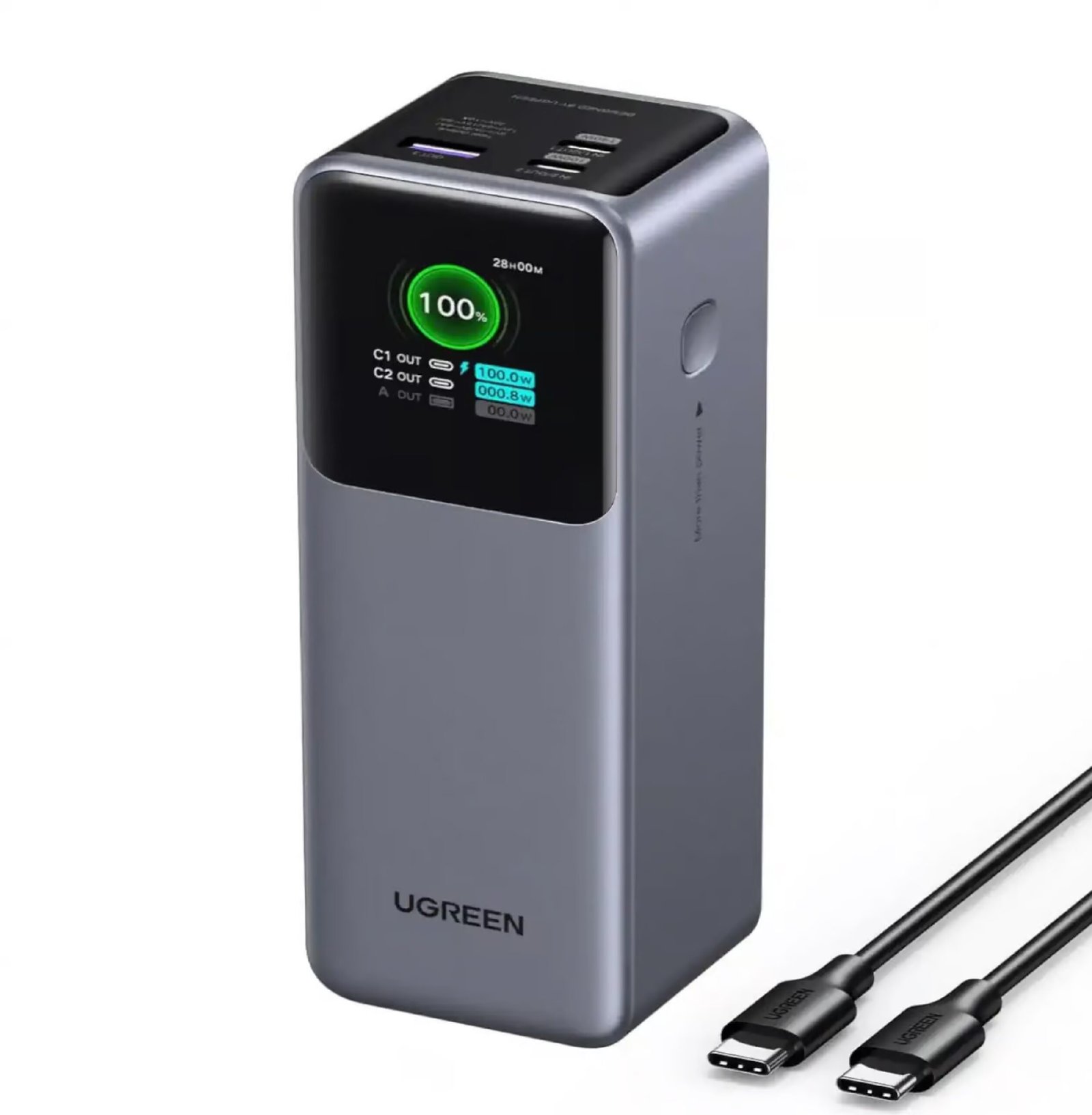UGREEN 35525B Smart Display Nexode Power Bank 25000MAH 200W