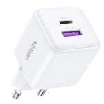 UGREEN 65015 Dual Port GaN Fast Power Adapter 30W 1xUSB C, 1xUSB A