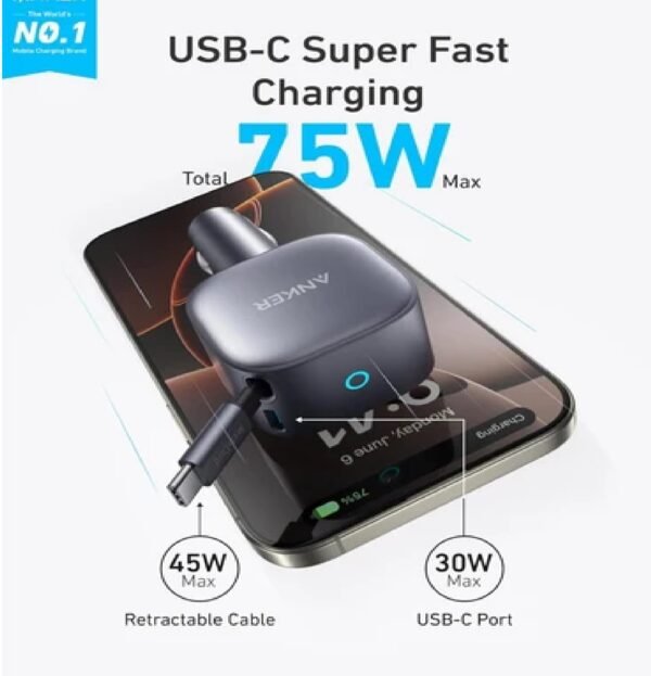 Anker Nano Car Charger 75W A2738