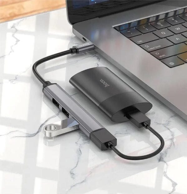 Hoco 4 in 1 Type C Hub USB3.0+USB2.0 HB26