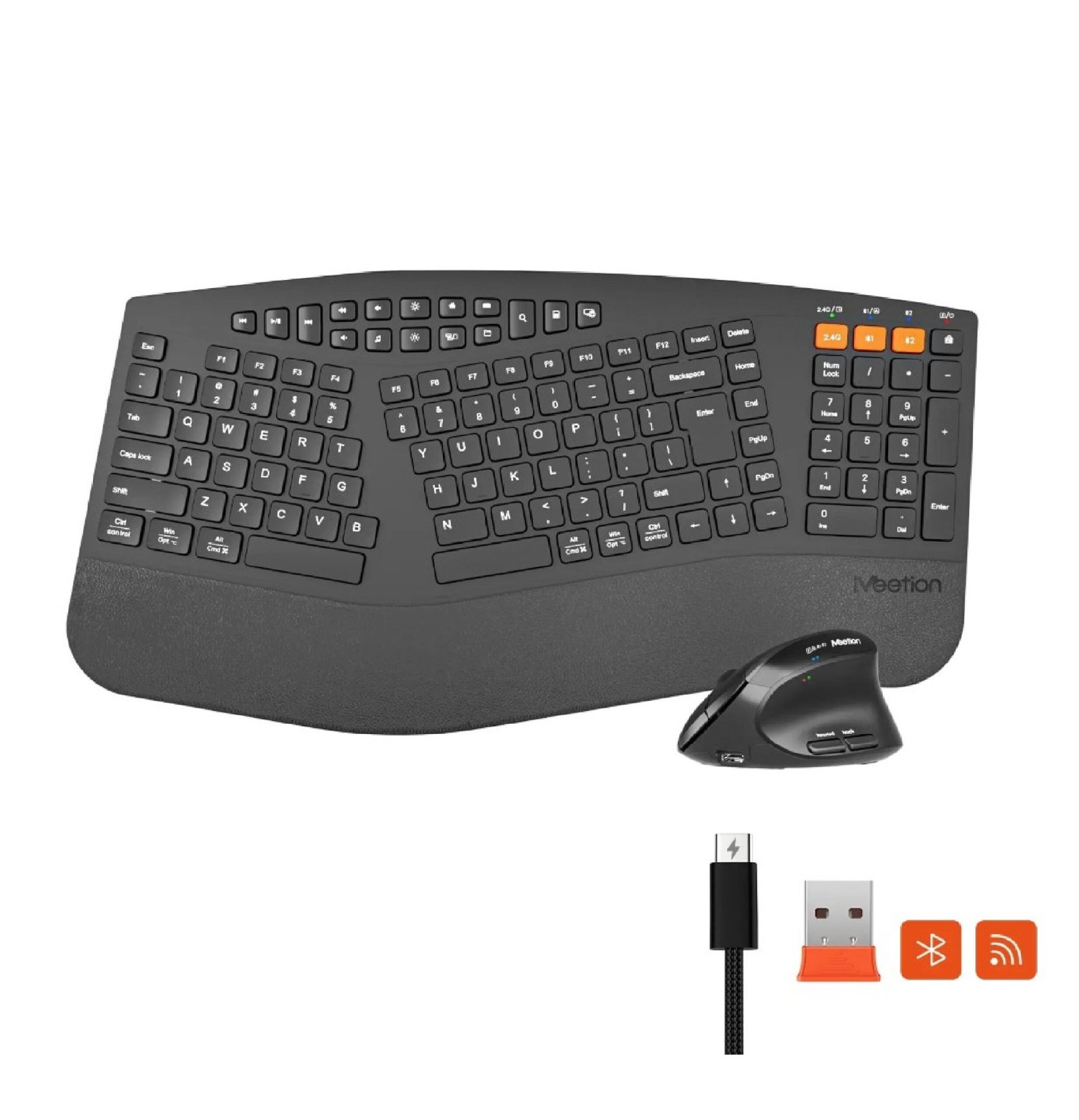 Meetion Ergonomic Wireless Keyboard Combo DirectorB2
