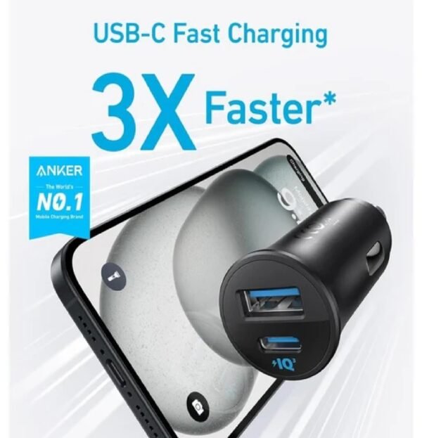 Anker 2 Port  USB C Car Charger 30W A2741