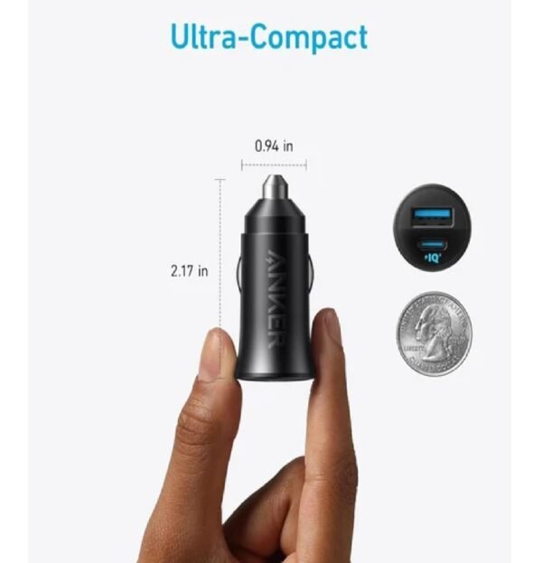 Anker 2 Port  USB C Car Charger 30W A2741