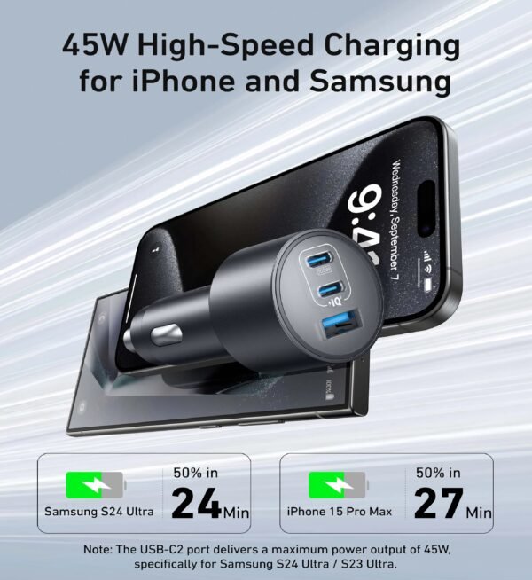 Anker 3 Ports Nano Car Charger 167.5W A2737
